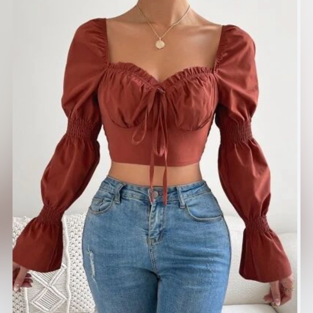 Brown corset top